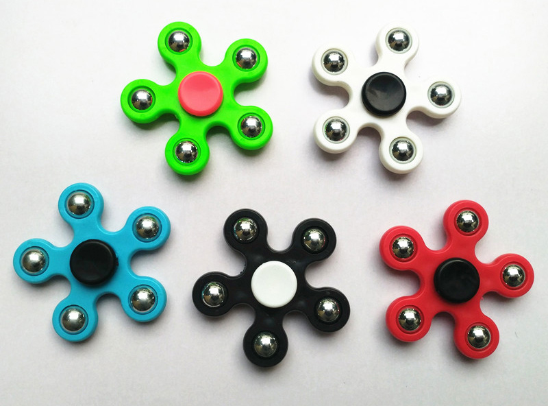 5 STEEL Ball Fidget Spinner Stress Reducer Toy for ADHD and Autism Adult, Child (Mix Color)